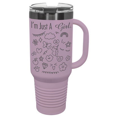Polar Camel® 40 oz. LIMITED EDITION 2025 Ghost Black ION-Plated Travel Mug with Handle & Straw