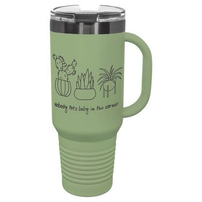 Polar Camel® 40 oz. LIMITED EDITION 2025 Ghost Black ION-Plated Travel Mug with Handle & Straw