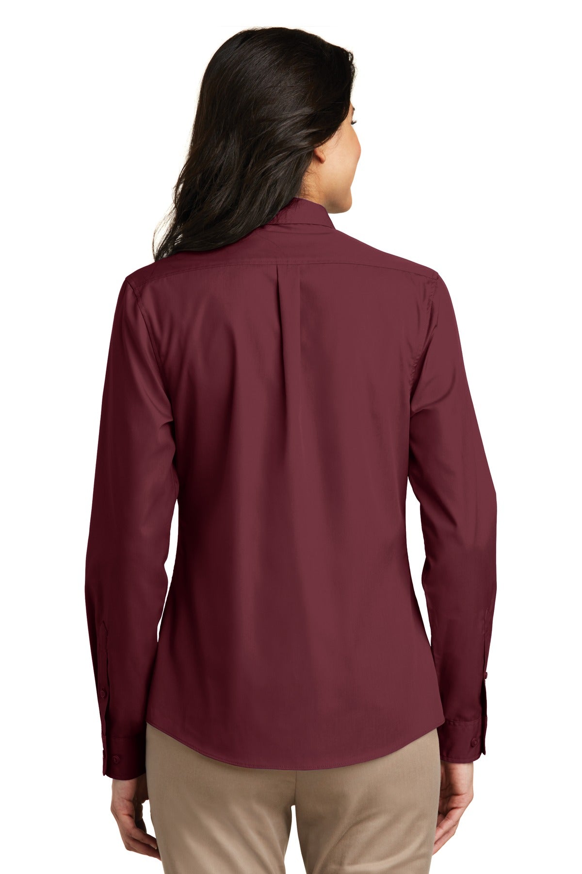 Port Authority® Women's Long Sleeve Carefree Poplin Shirt