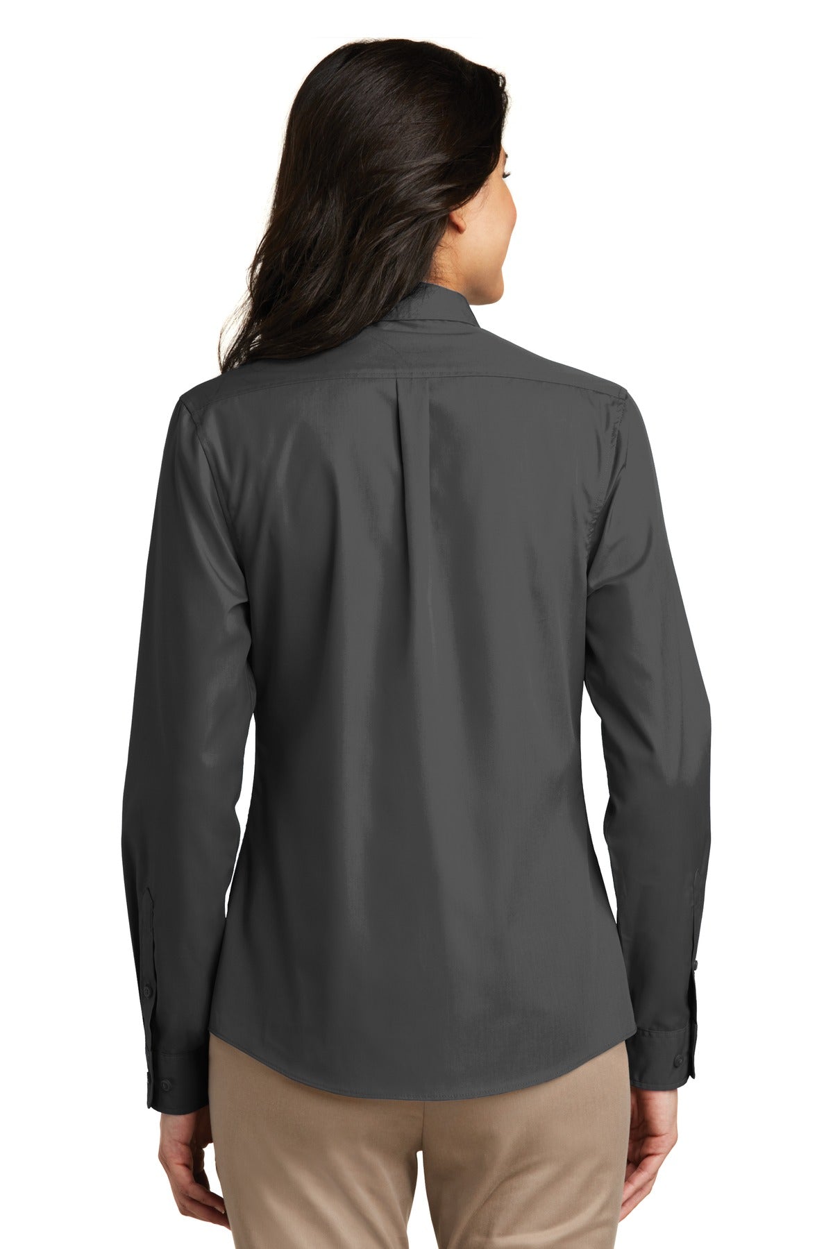 Port Authority® Women's Long Sleeve Carefree Poplin Shirt