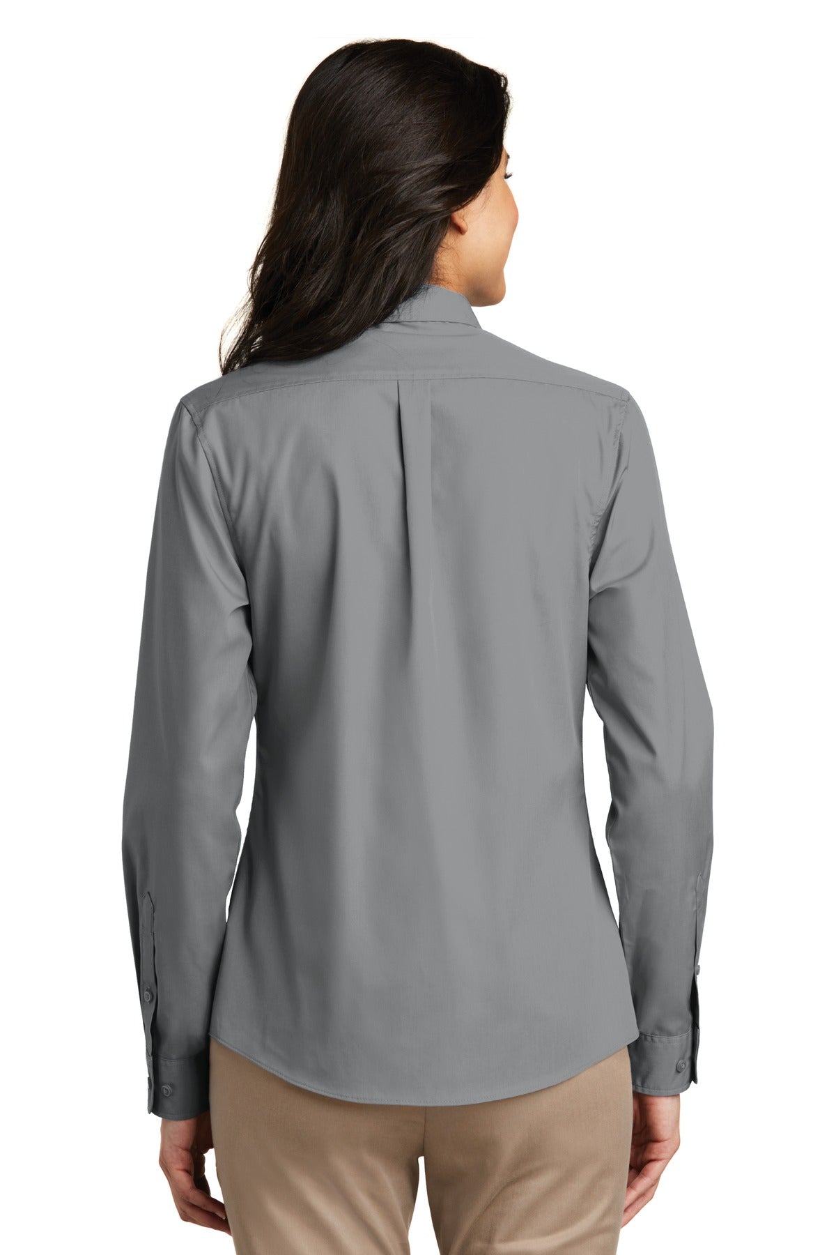 Port Authority® Women's Long Sleeve Carefree Poplin Shirt