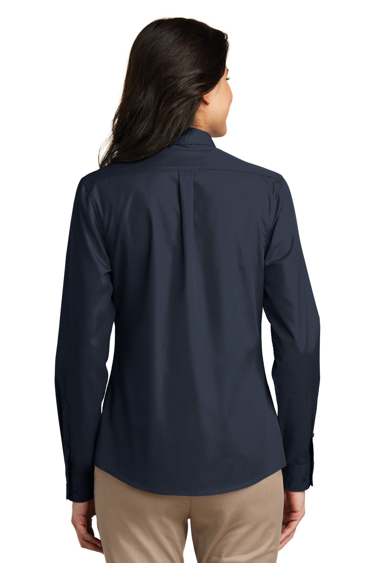 Port Authority® Women's Long Sleeve Carefree Poplin Shirt