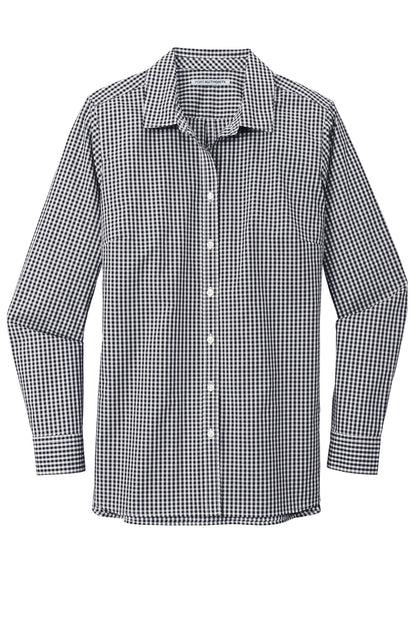 DISCONTINUED - Port Authority® Women's Broadcloth Gingham Easy Care Shirt - SKU LW644