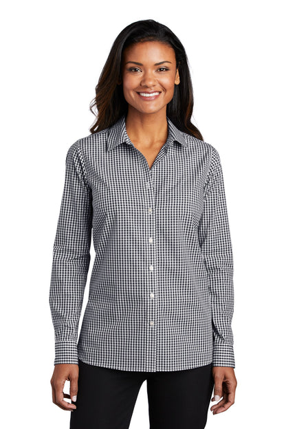 DISCONTINUED - Port Authority® Women's Broadcloth Gingham Easy Care Shirt - SKU LW644