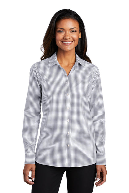 DISCONTINUED - Port Authority® Women's Broadcloth Gingham Easy Care Shirt - SKU LW644