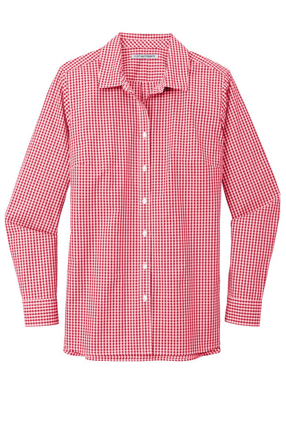DISCONTINUED - Port Authority® Women's Broadcloth Gingham Easy Care Shirt - SKU LW644