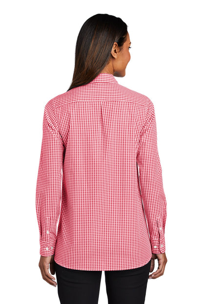 DISCONTINUED - Port Authority® Women's Broadcloth Gingham Easy Care Shirt - SKU LW644
