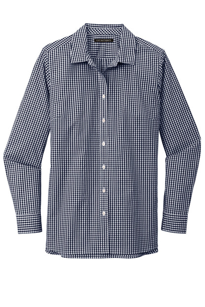 DISCONTINUED - Port Authority® Women's Broadcloth Gingham Easy Care Shirt - SKU LW644