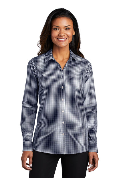 DISCONTINUED - Port Authority® Women's Broadcloth Gingham Easy Care Shirt - SKU LW644
