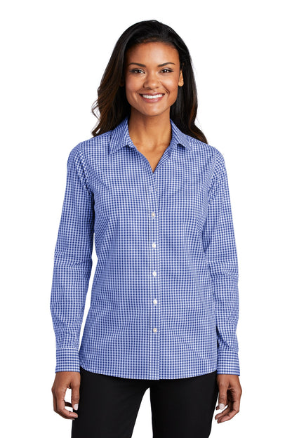 DISCONTINUED - Port Authority® Women's Broadcloth Gingham Easy Care Shirt - SKU LW644