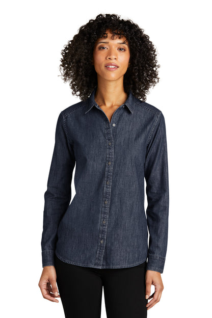 DISCONTINUED - Port Authority® Women's Long Sleeve Perfect Denim Shirt