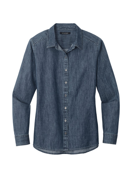DISCONTINUED - Port Authority® Women's Long Sleeve Perfect Denim Shirt
