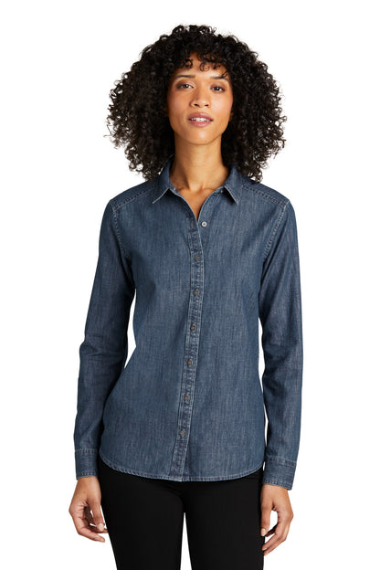 DISCONTINUED - Port Authority® Women's Long Sleeve Perfect Denim Shirt