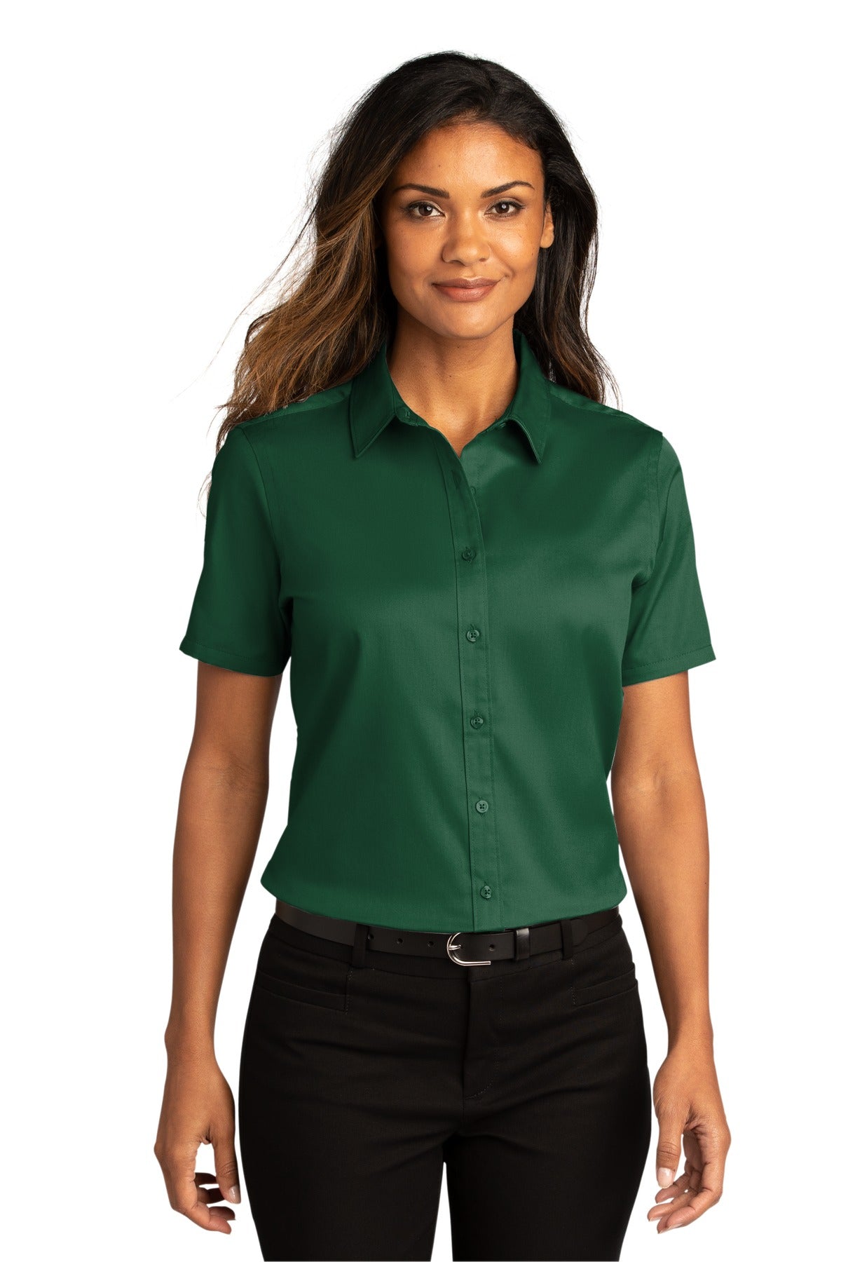 Port Authority® Women's Short Sleeve SuperPro ReactTwill Shirt (CORE COLORS)