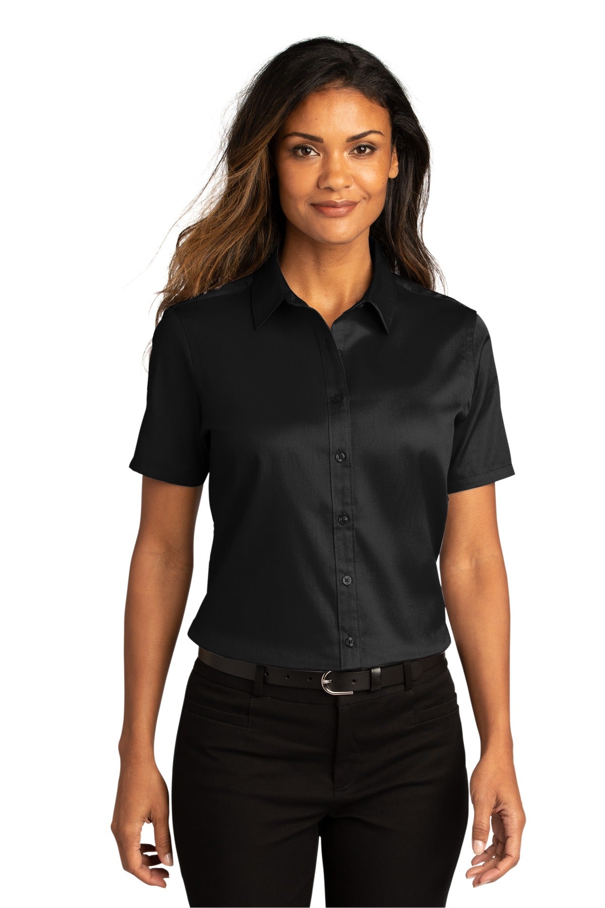 Port Authority® Women's Short Sleeve SuperPro ReactTwill Shirt (CORE COLORS)