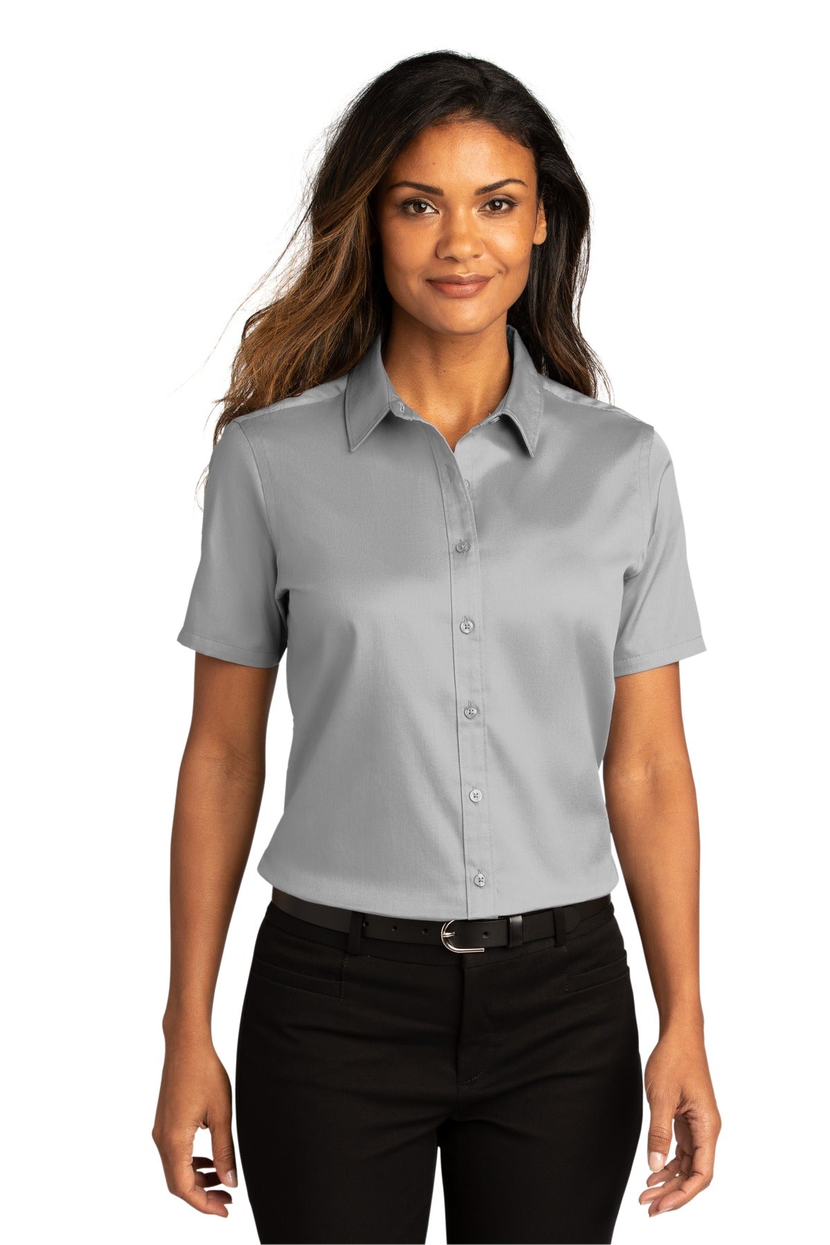Port Authority® Women's Short Sleeve SuperPro ReactTwill Shirt (CORE COLORS)