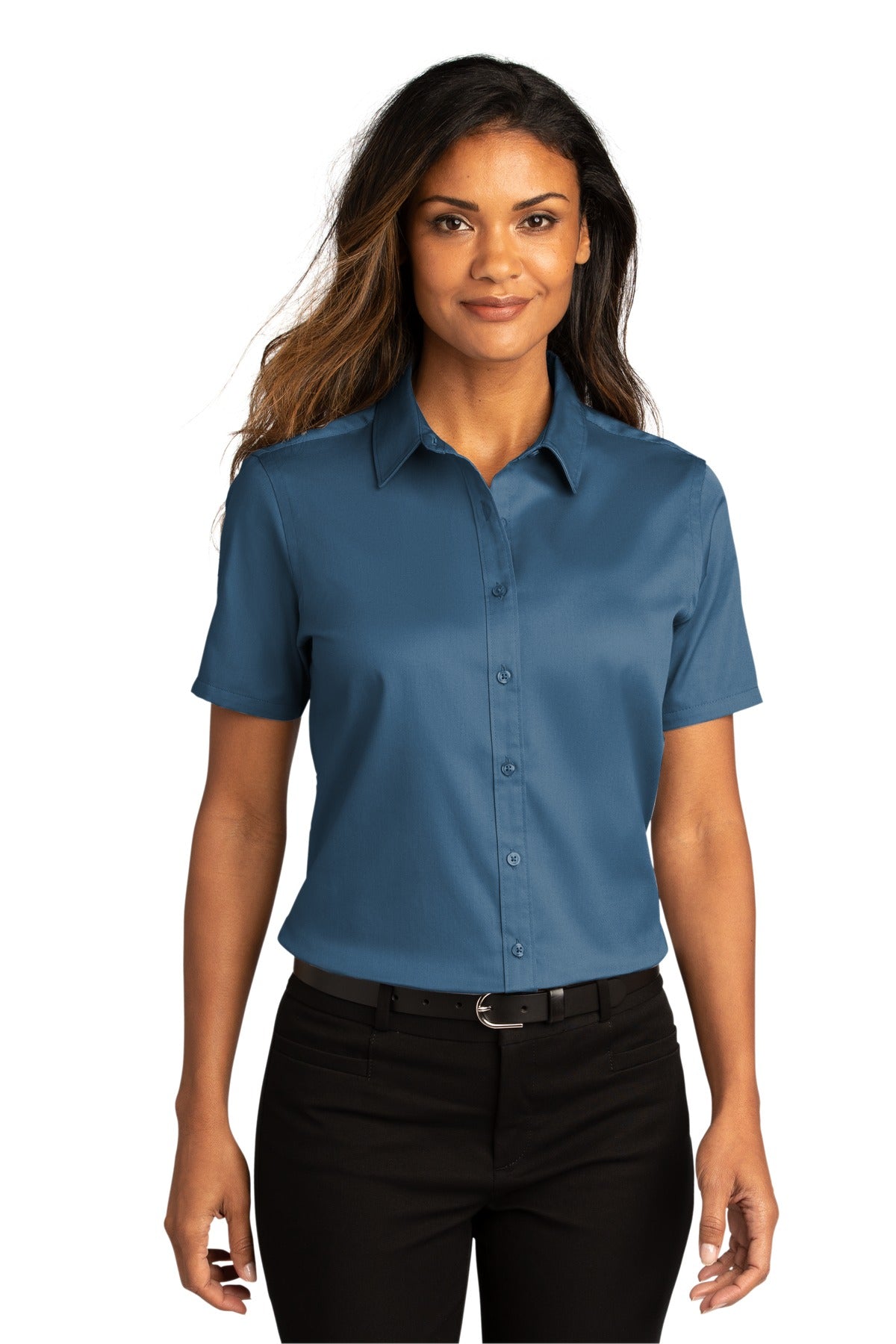 Port Authority® Women's Short Sleeve SuperPro ReactTwill Shirt (CORE COLORS)