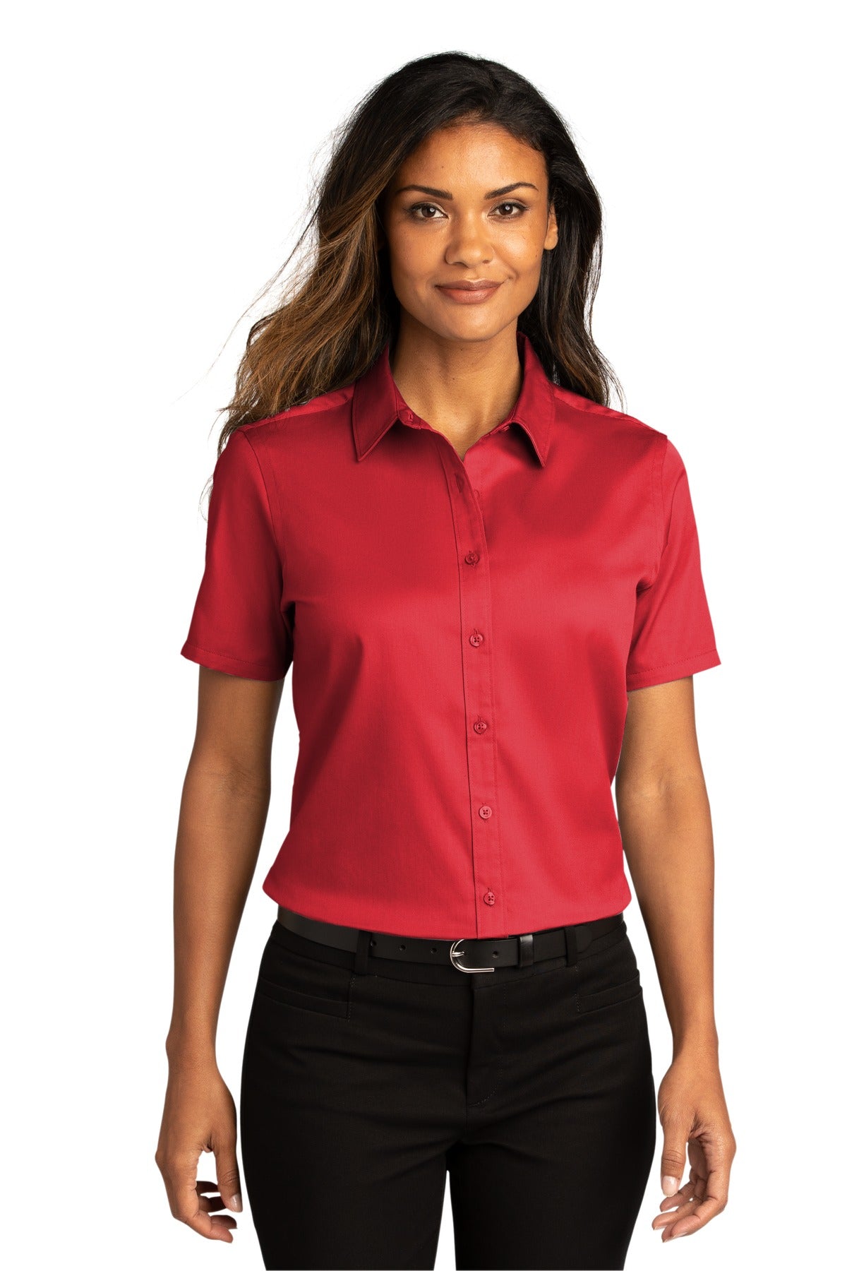 Port Authority® Women's Short Sleeve SuperPro ReactTwill Shirt (CORE COLORS)