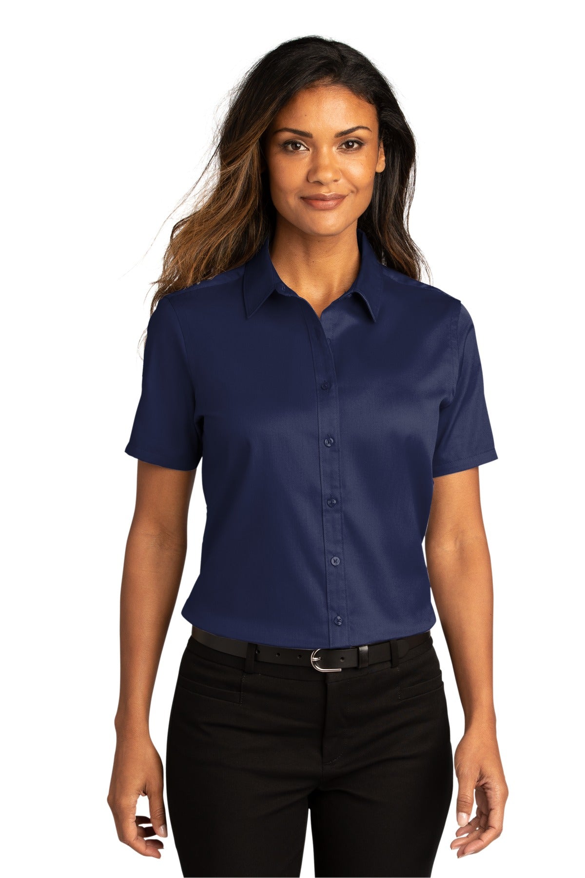 Port Authority® Women's Short Sleeve SuperPro ReactTwill Shirt (CORE COLORS)