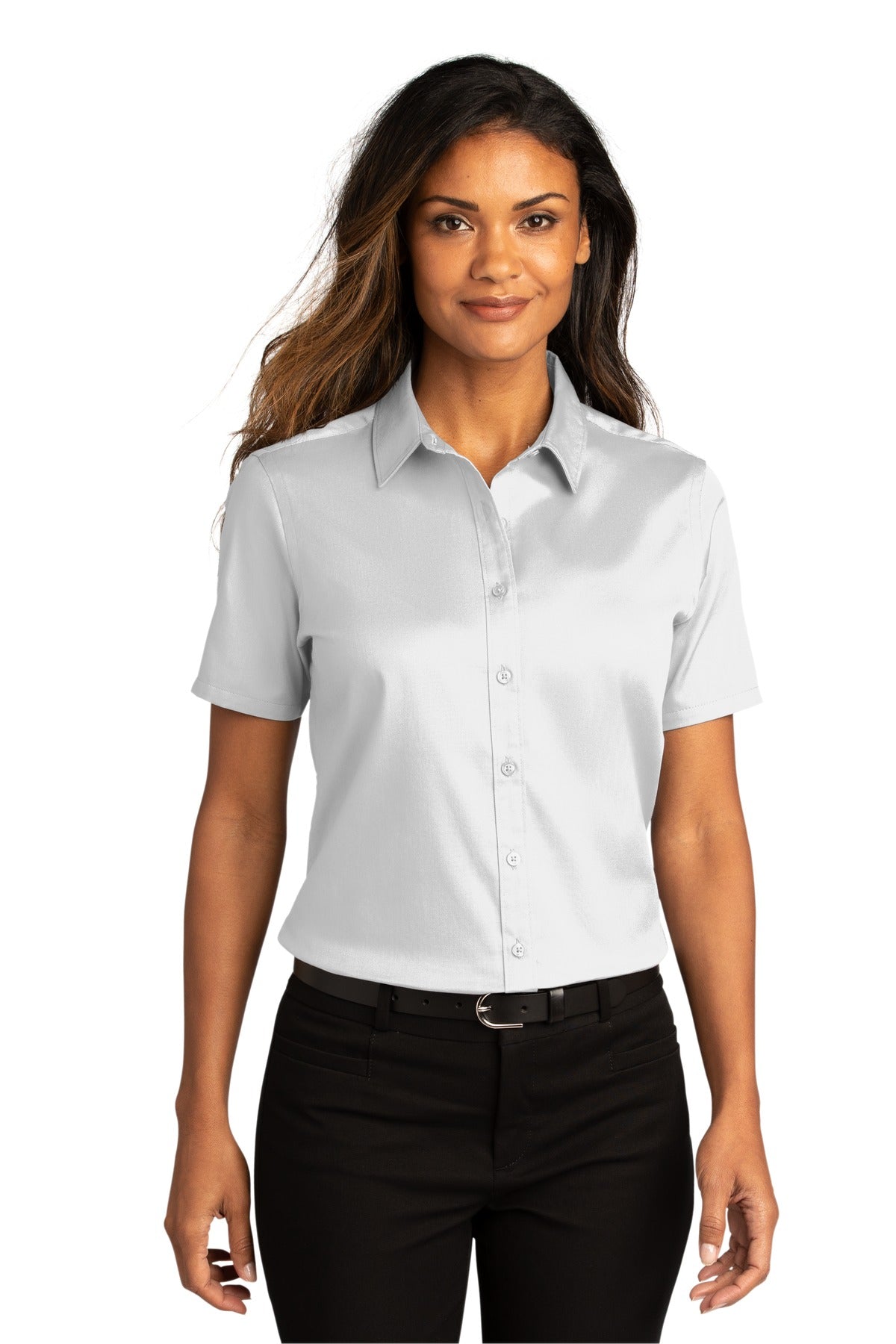 Port Authority® Women's Short Sleeve SuperPro ReactTwill Shirt (CORE COLORS)