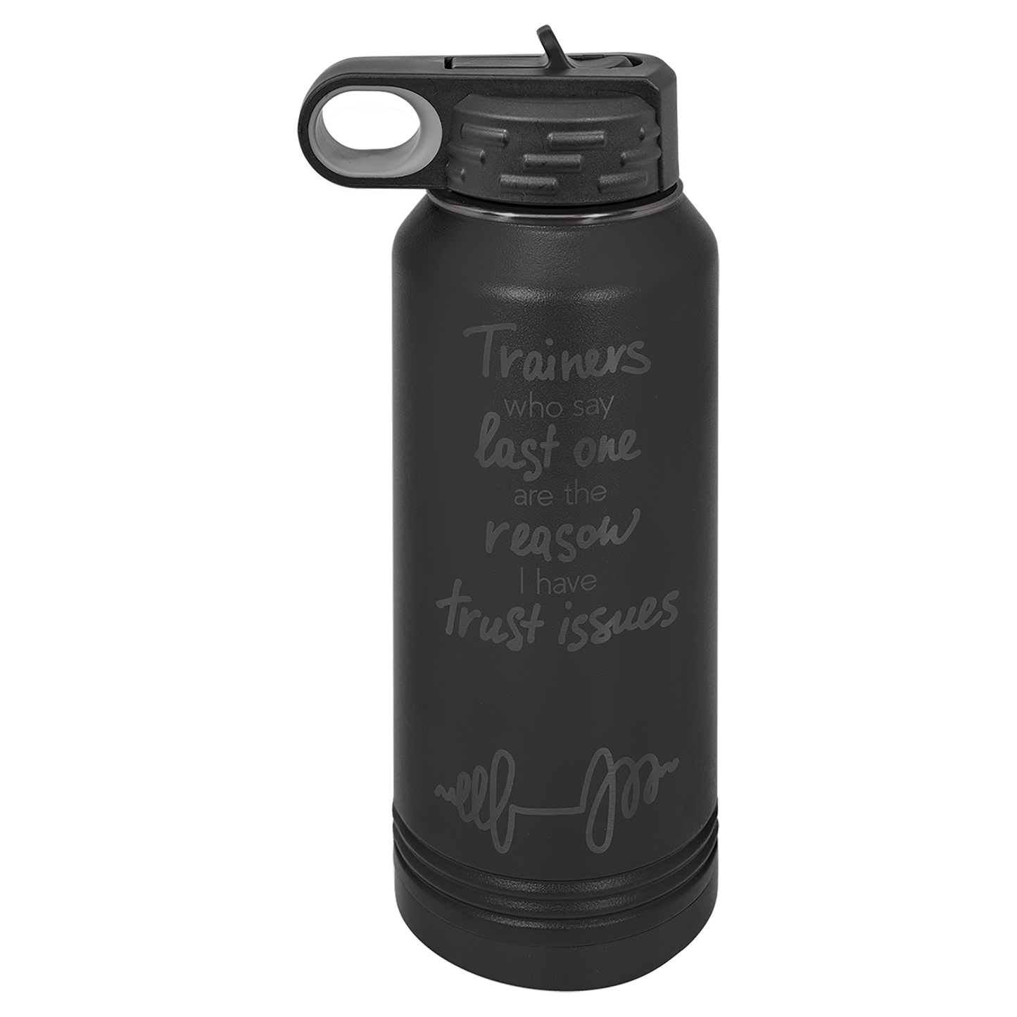 Custom Polar Camel® 32oz Ghost Black ION-Plated Water Bottle