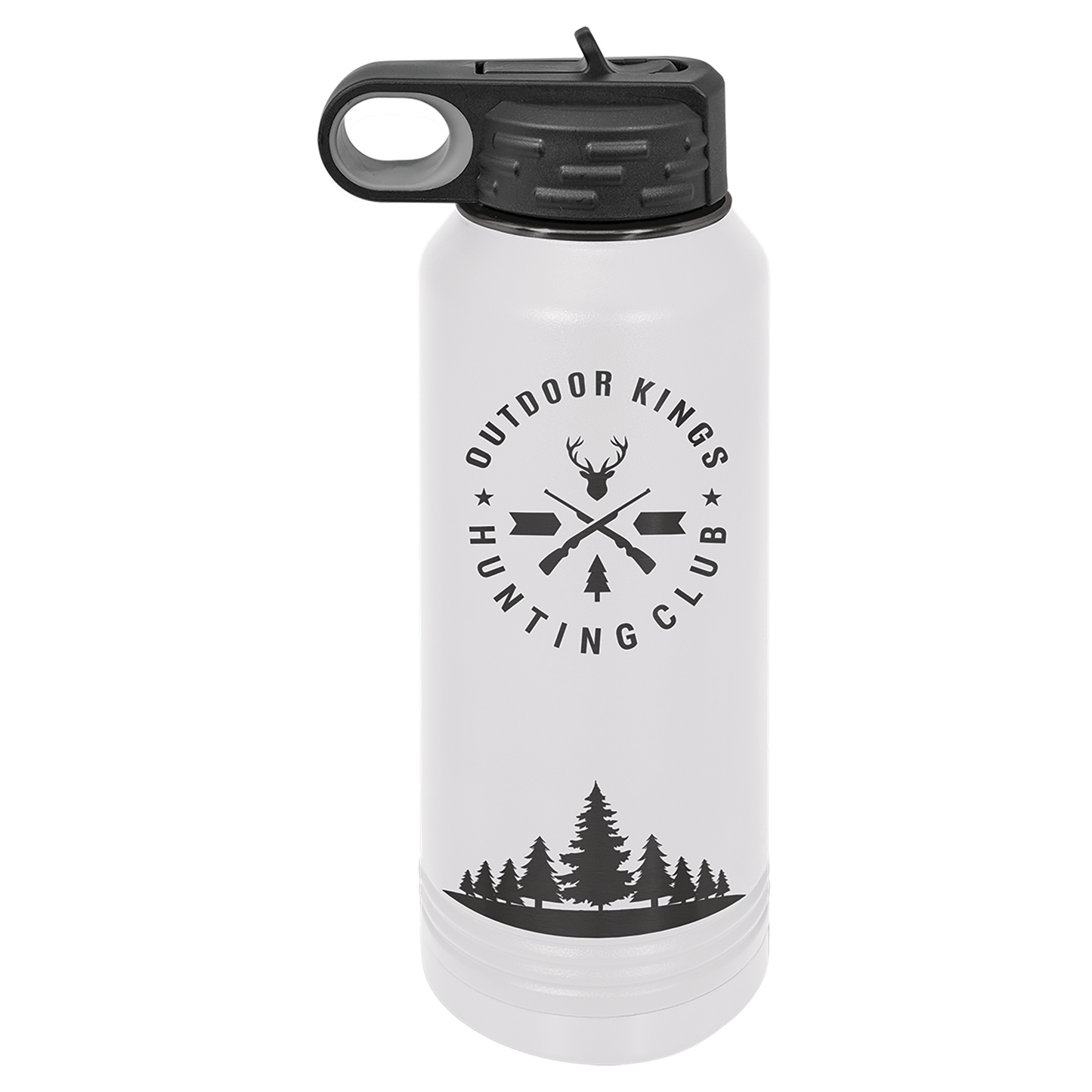 Custom Polar Camel® 32oz Ghost Black ION-Plated Water Bottle