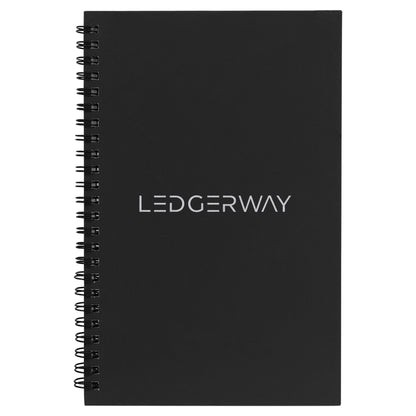 LEDGERWAY Lazerburst Spiral Notebook 5 1/2" x 8 1/2" with Engraved Logo