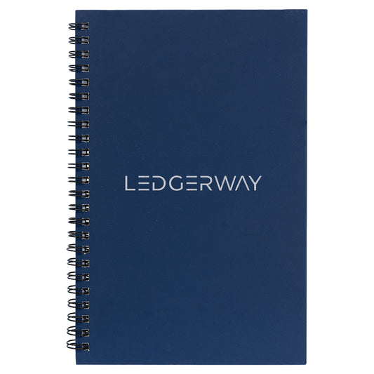 LEDGERWAY Lazerburst Spiral Notebook 5 1/2" x 8 1/2" with Engraved Logo