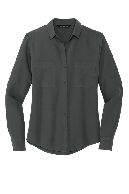 Mercer+Mettle® Women's Stretch Crepe Long Sleeve Camp