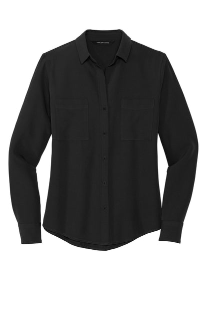 Mercer+Mettle® Women's Stretch Crepe Long Sleeve Camp