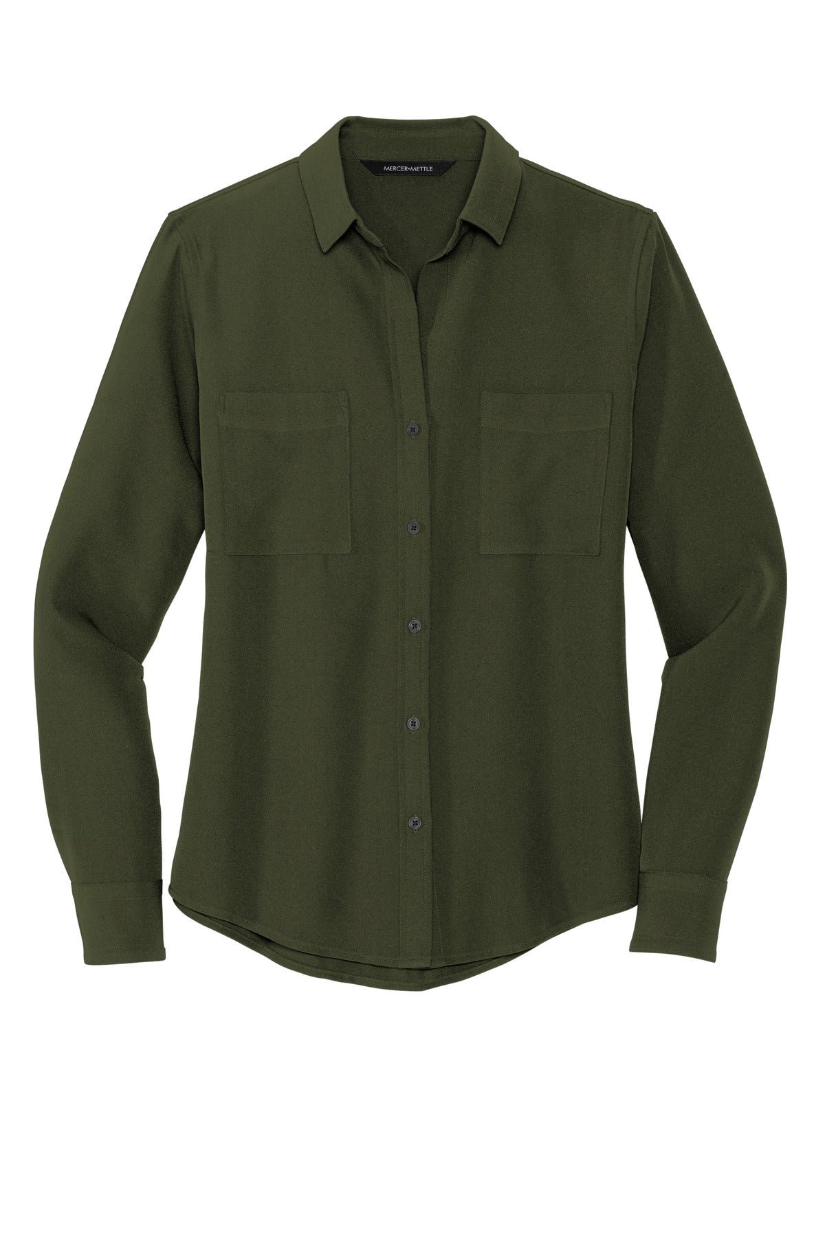 Mercer+Mettle® Women's Stretch Crepe Long Sleeve Camp
