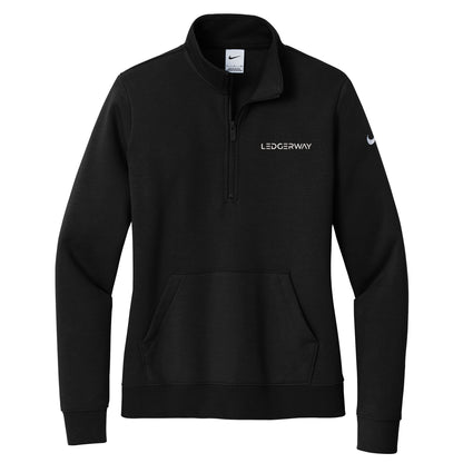 LEDGERWAY Nike® Women's Club Fleece Sleeve Swoosh 1/2-Zip