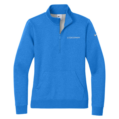 LEDGERWAY Nike® Women's Club Fleece Sleeve Swoosh 1/2-Zip