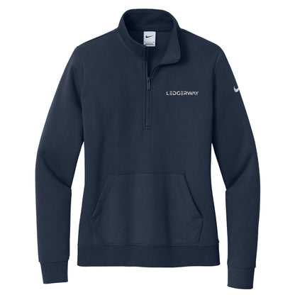 LEDGERWAY Nike® Women's Club Fleece Sleeve Swoosh 1/2-Zip