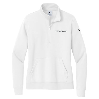LEDGERWAY Nike® Women's Club Fleece Sleeve Swoosh 1/2-Zip