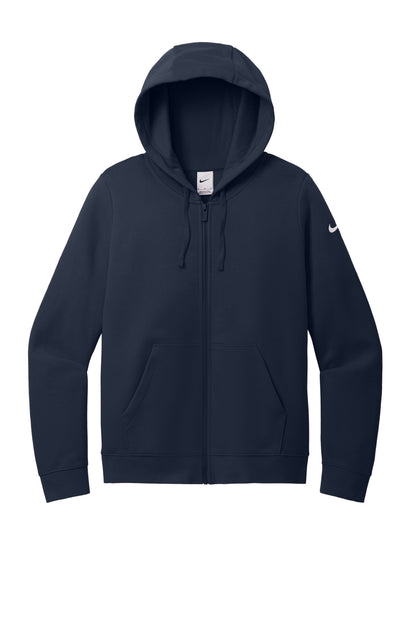 Nike Women's Club Fleece Sleeve Swoosh Full-Zip Hoodie