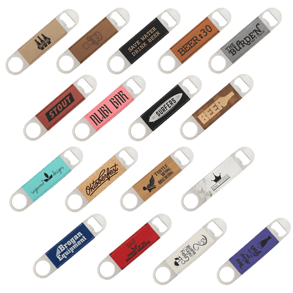 Bottle Opener with Wood Veneer 1 1/2" x 7"