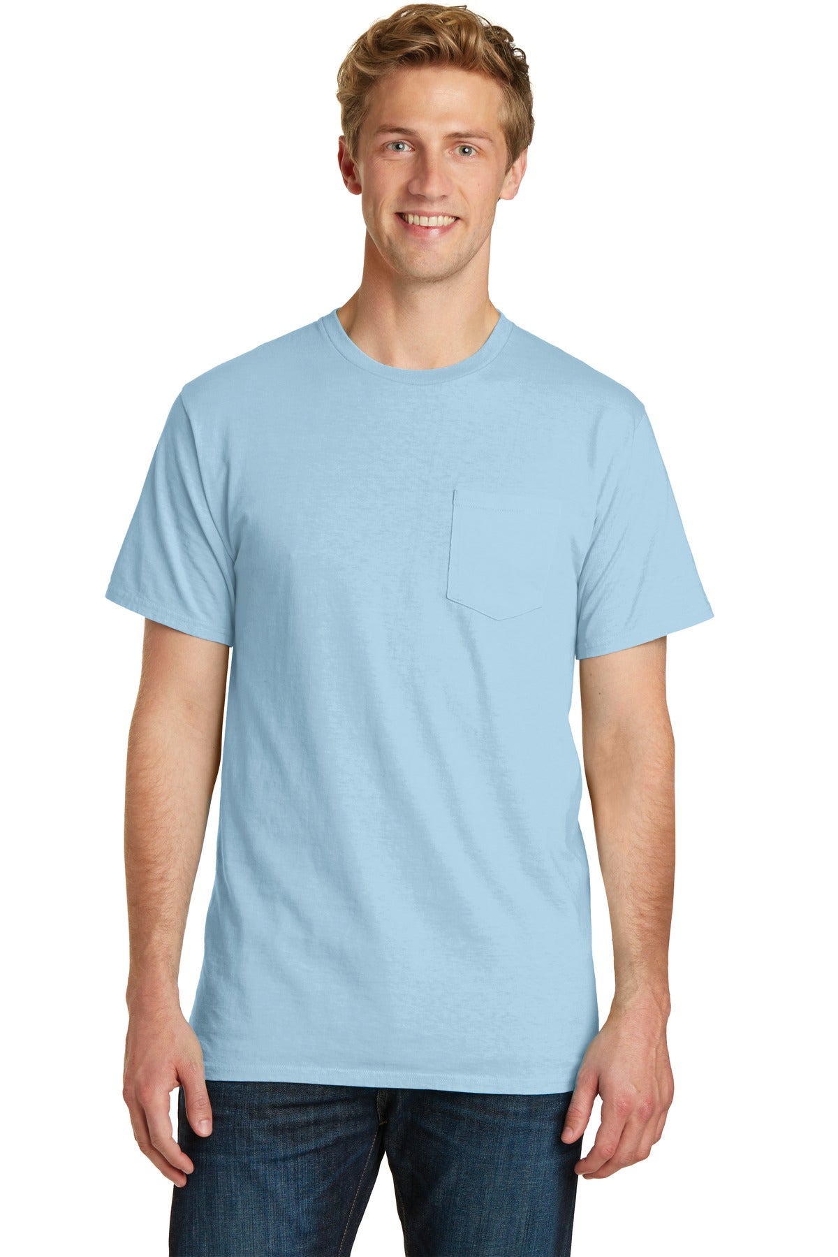 Port & Company® Beach Wash® Garment-Dyed Pocket Tee