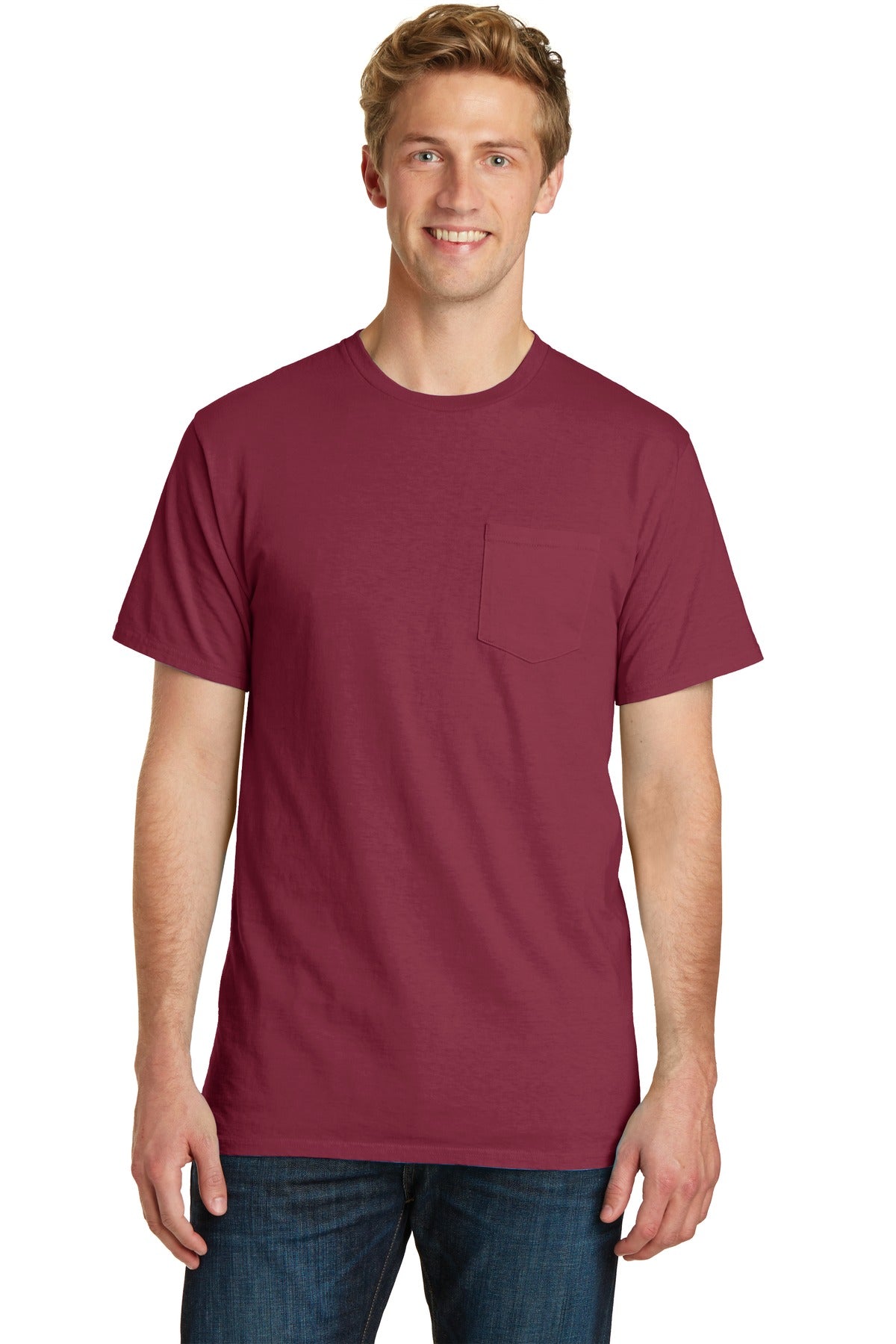 Port & Company® Beach Wash® Garment-Dyed Pocket Tee