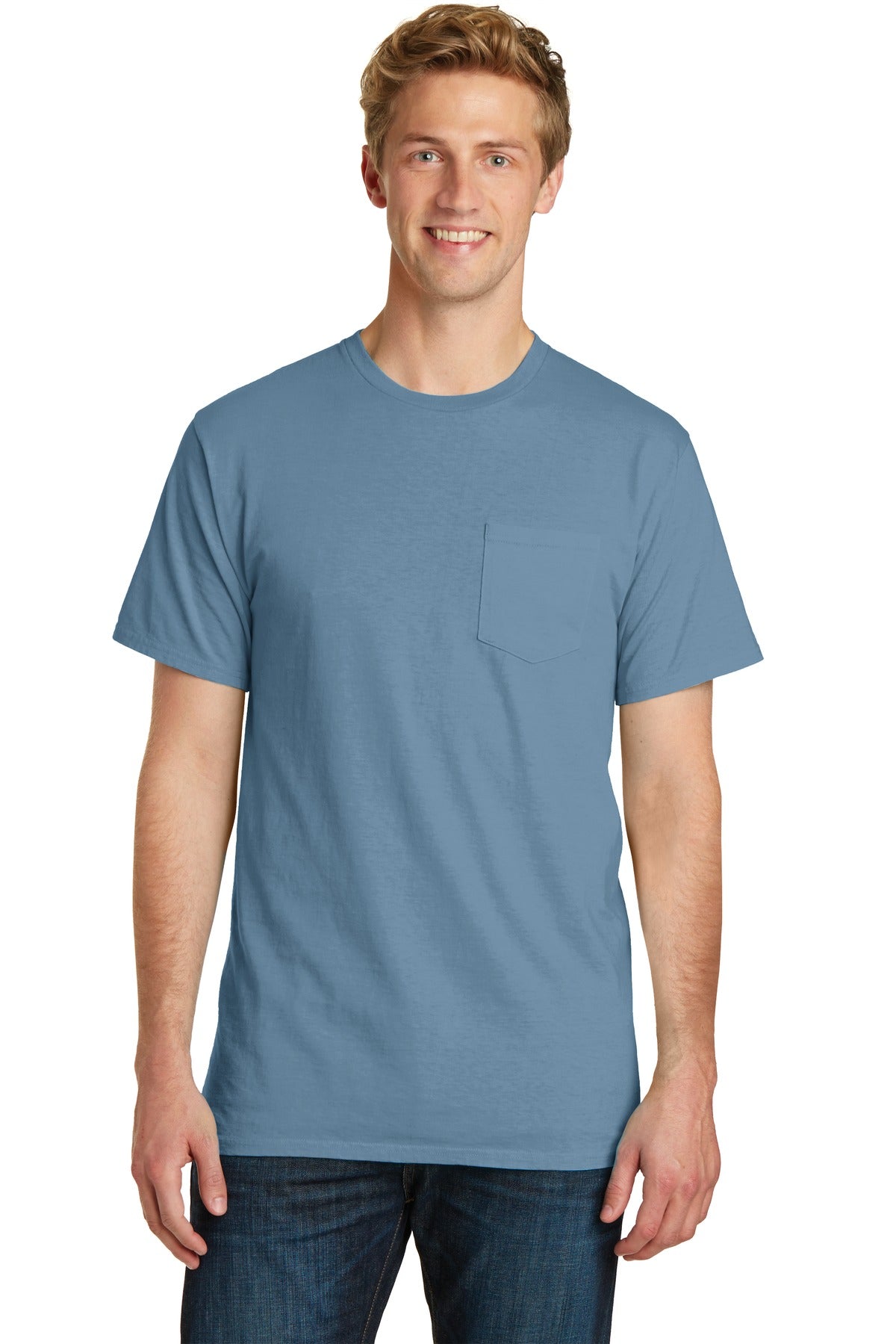 Port & Company® Beach Wash® Garment-Dyed Pocket Tee