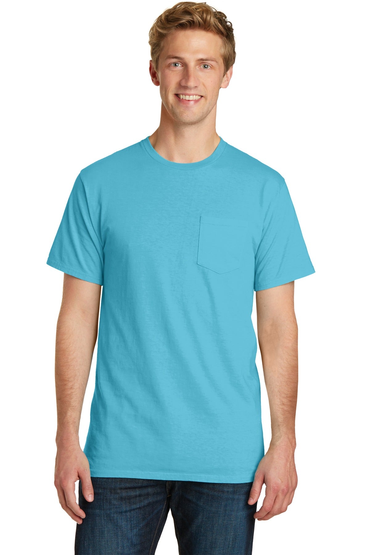 Port & Company® Beach Wash® Garment-Dyed Pocket Tee