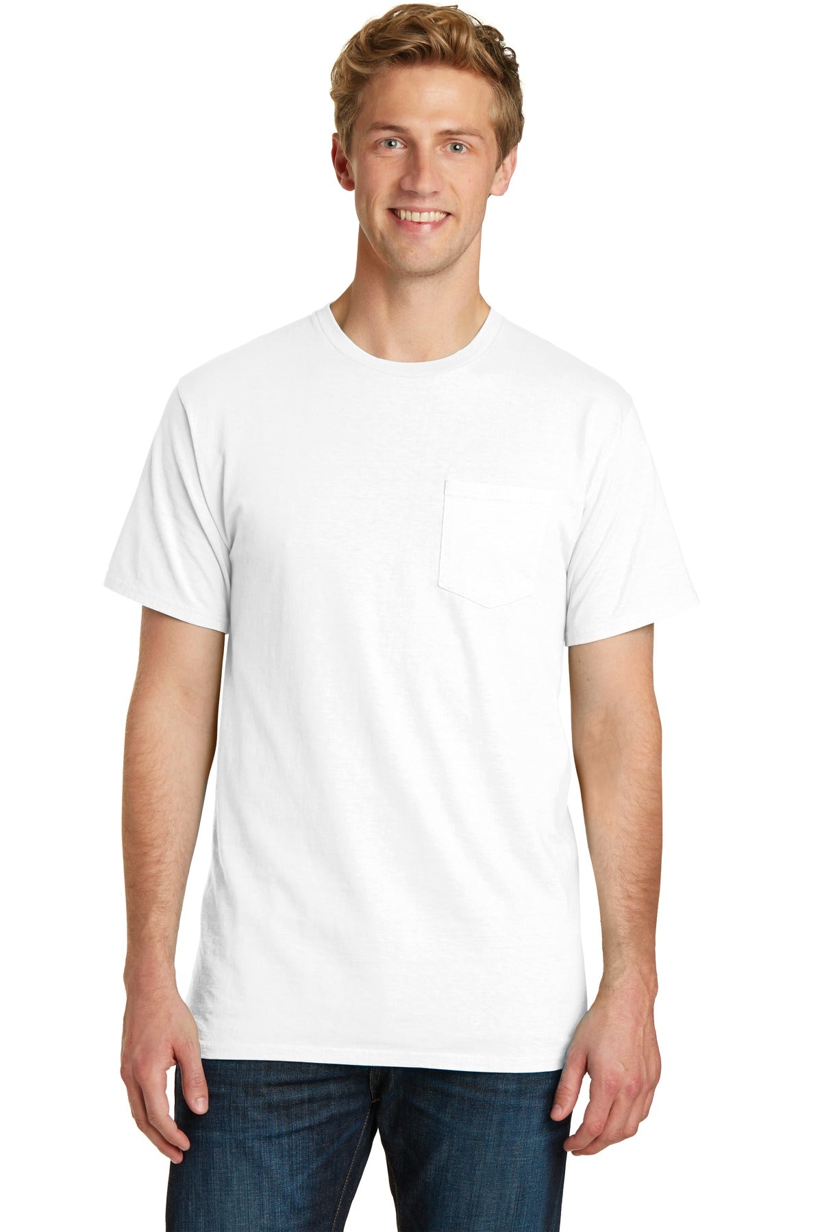 Port & Company® Beach Wash® Garment-Dyed Pocket Tee