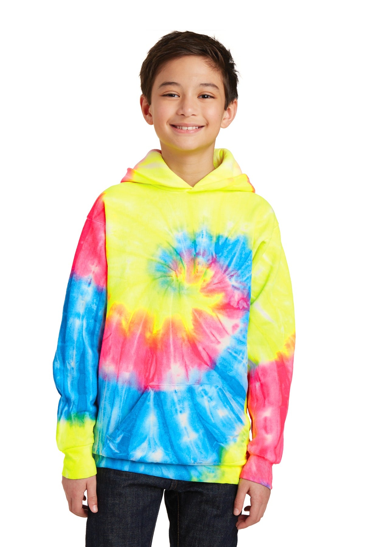 Port & Company® Youth Tie-Dye Pullover Hooded Sweatshirt