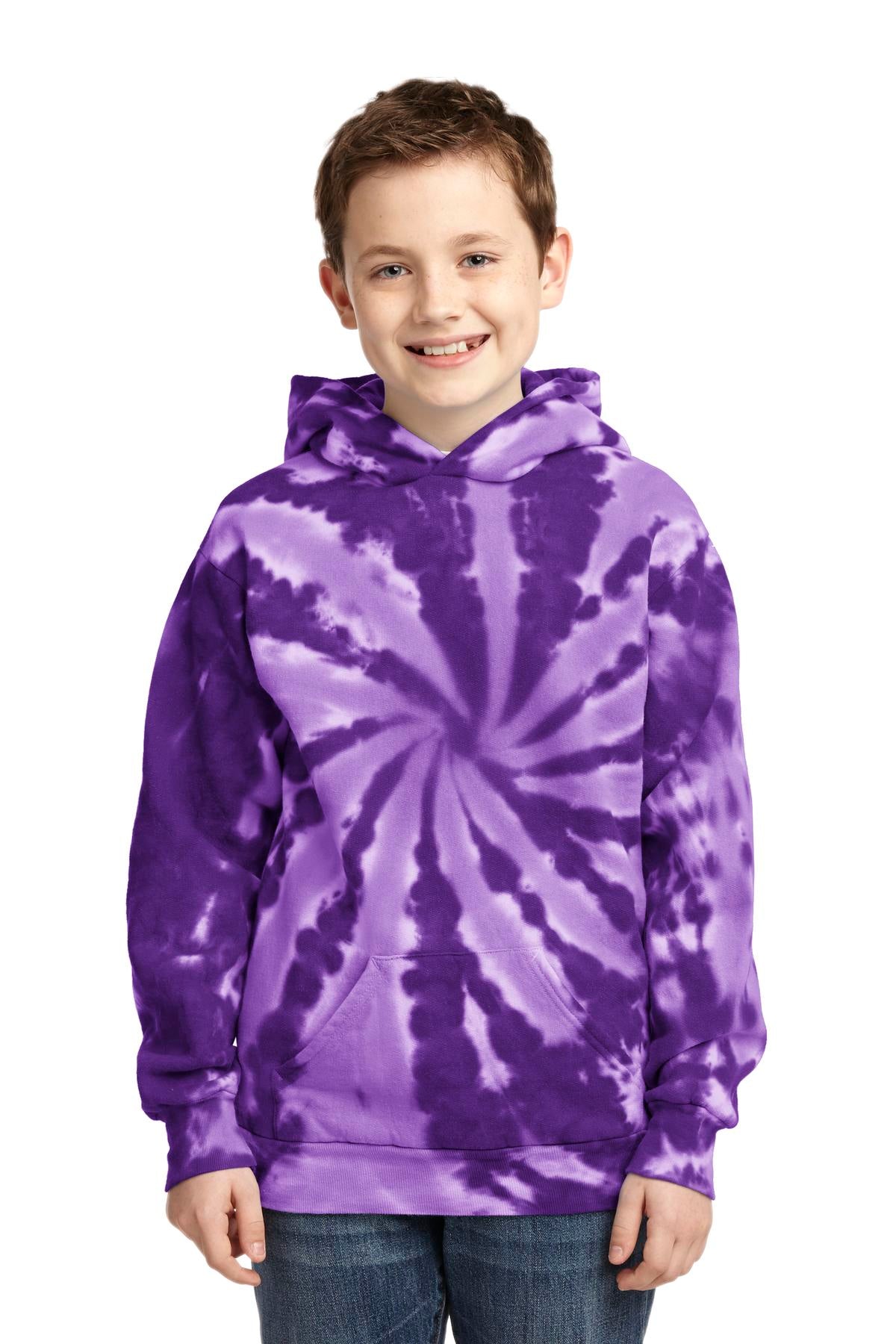 Port & Company® Youth Tie-Dye Pullover Hooded Sweatshirt