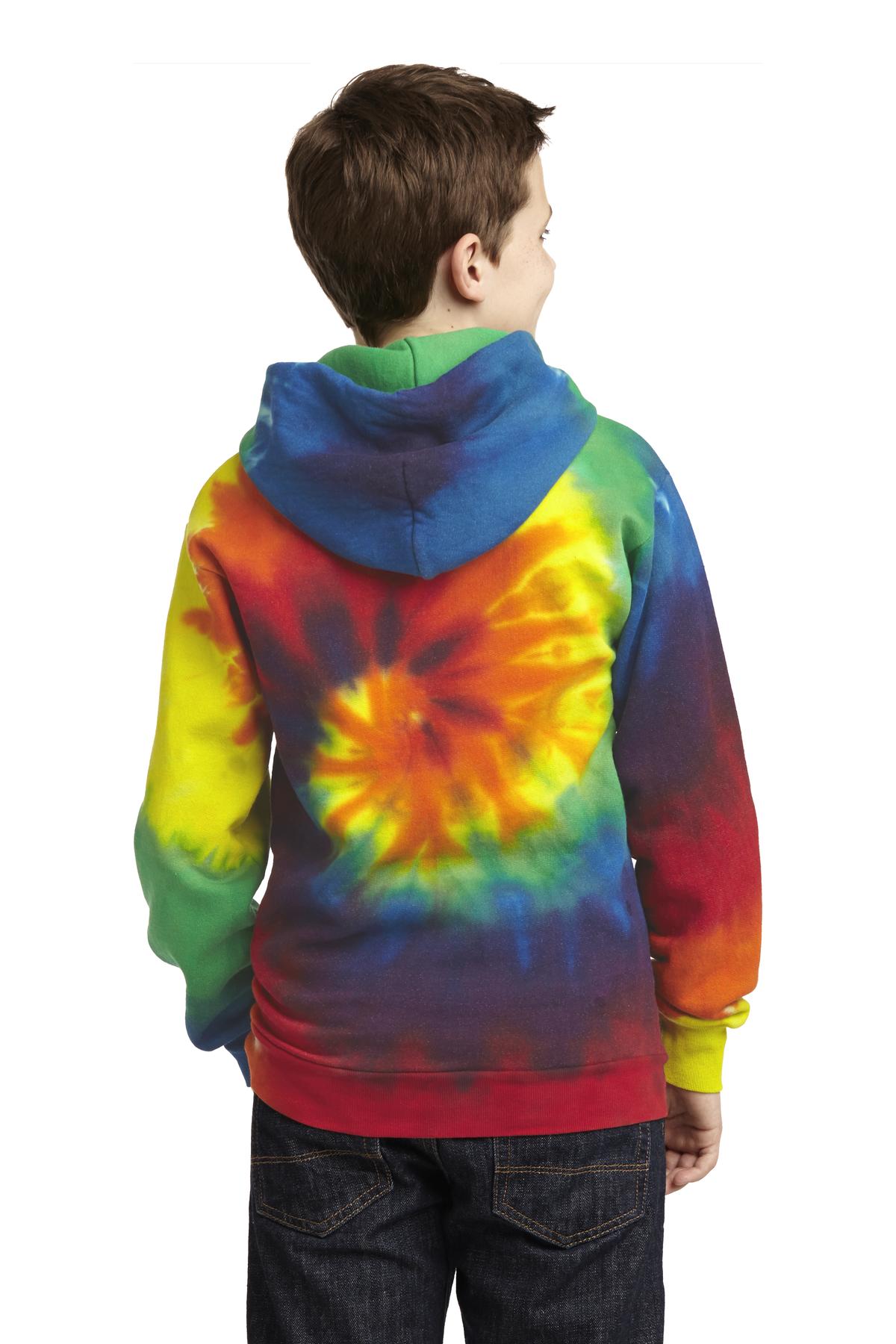 Port & Company® Youth Tie-Dye Pullover Hooded Sweatshirt