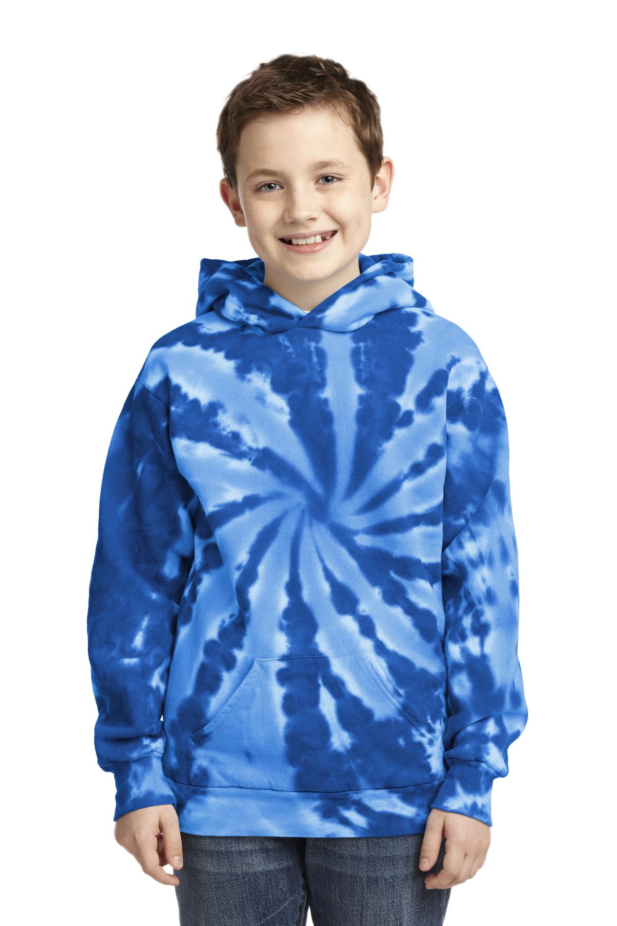 Port & Company® Youth Tie-Dye Pullover Hooded Sweatshirt