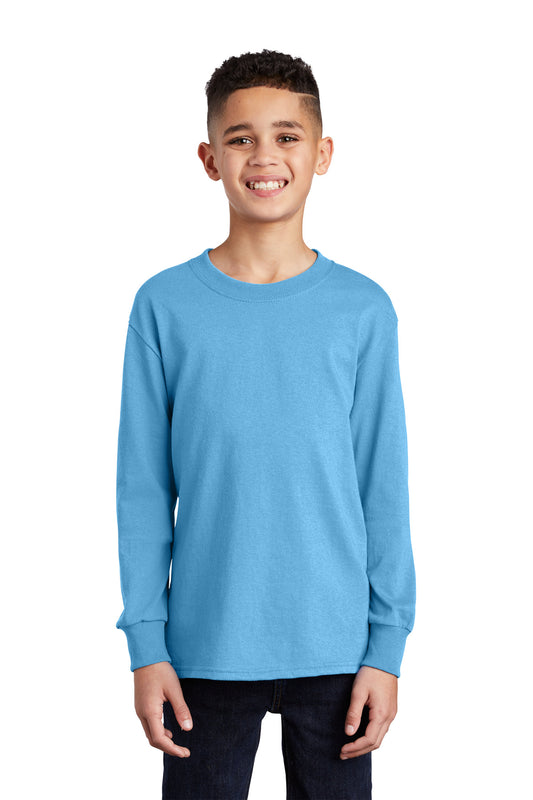 Port & Company® Youth Long Sleeve Core Cotton Tee