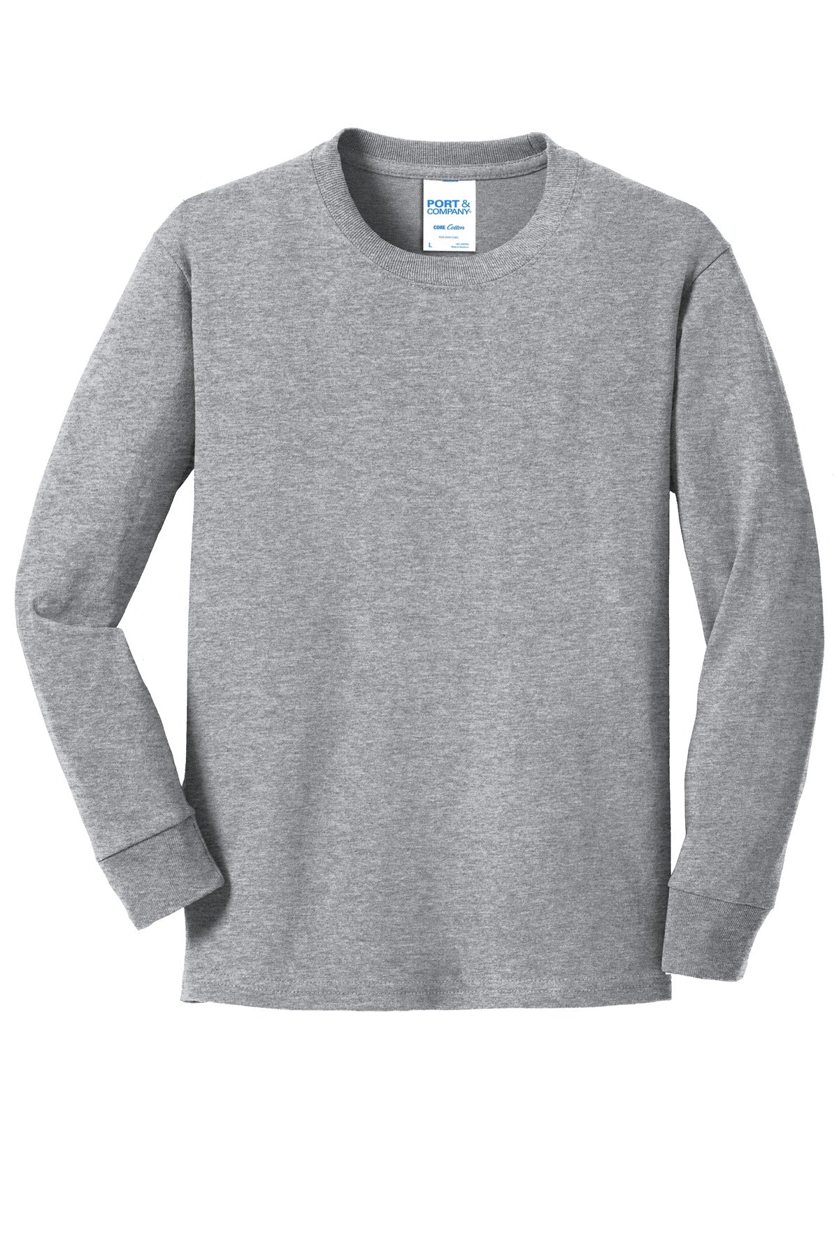 Port & Company® Youth Long Sleeve Core Cotton Tee