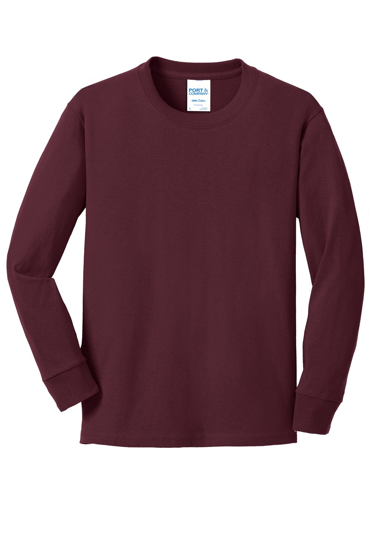 Port & Company® Youth Long Sleeve Core Cotton Tee