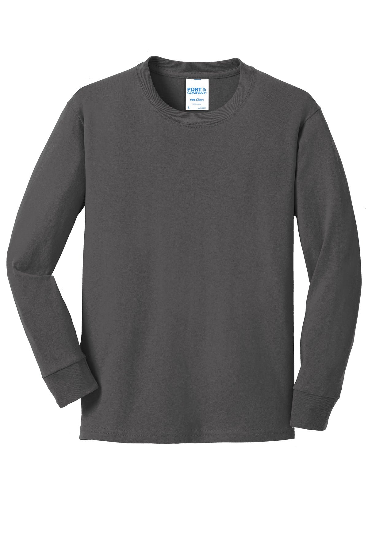 Port & Company® Youth Long Sleeve Core Cotton Tee